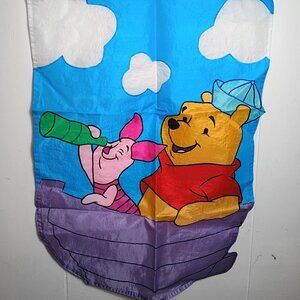 VTG Winnie the Pooh Piglet Boat Ride Garden Yard Flag Nylon Double Sided 1998